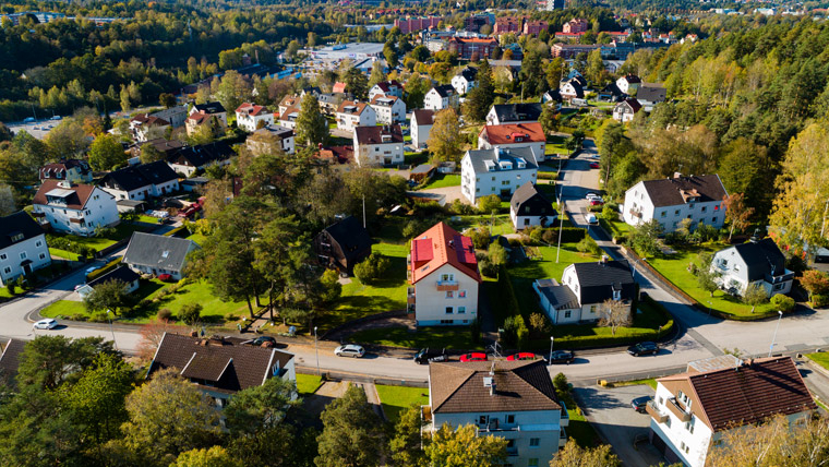 Drönarbilder på förmedlingsobjekt