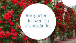 Rörligheten i det svenska villabeståndet