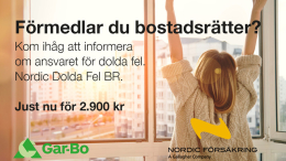 Dolda fel-försäkring bostadsrätt