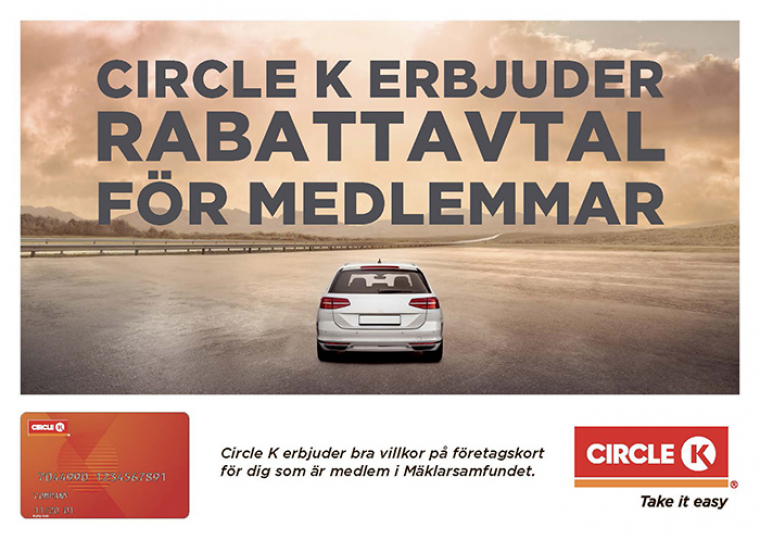 Circle K - erbjudande till Mäklarsamfundets medlemmar