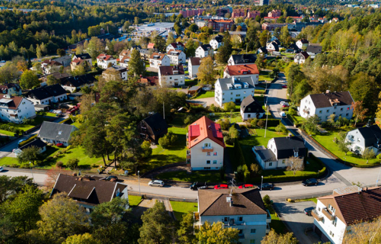 Drönarbilder på förmedlingsobjekt