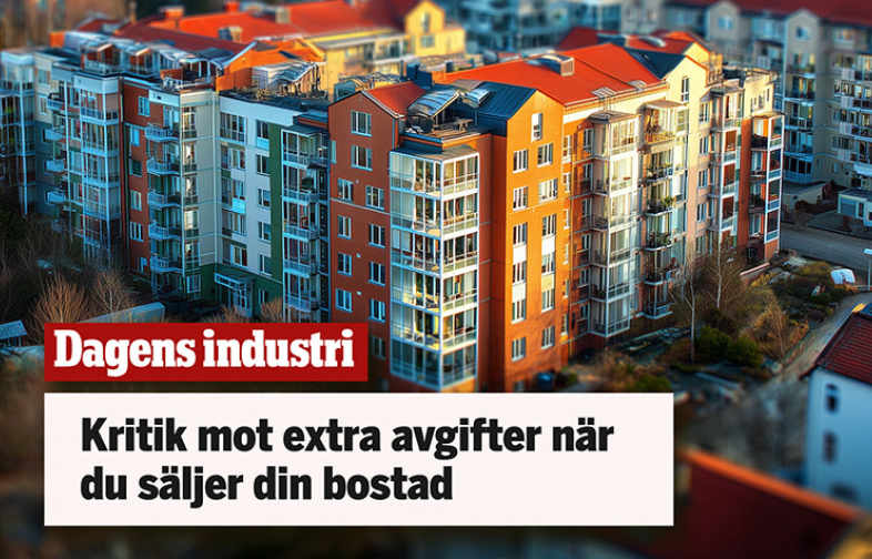Dagens Industri lyfter Mäklarsamfundets kritik mot förvaltaravgifter